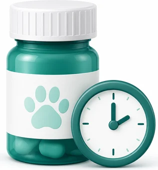 Medicine bottle with a clock